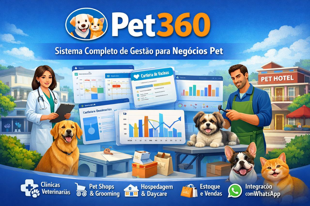Pet360 - Sistema Completo de Gestao para Negocios Pet